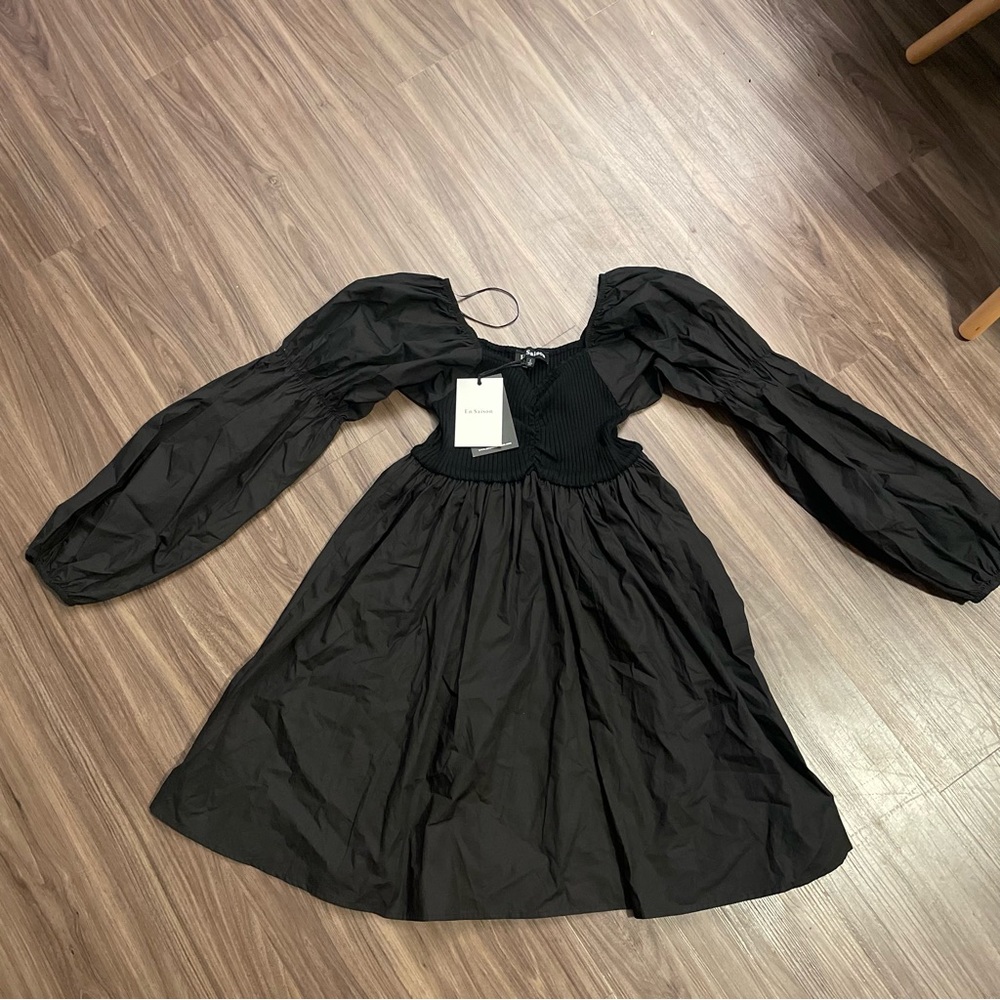 NWT En Saison Balloon Sleeve Dress - Picture 3 of 7
